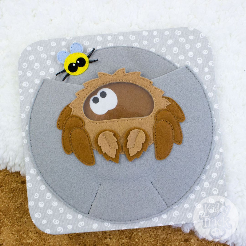 quiet book page spider