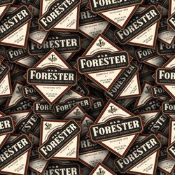 old forester label seamless tileable repeating pattern