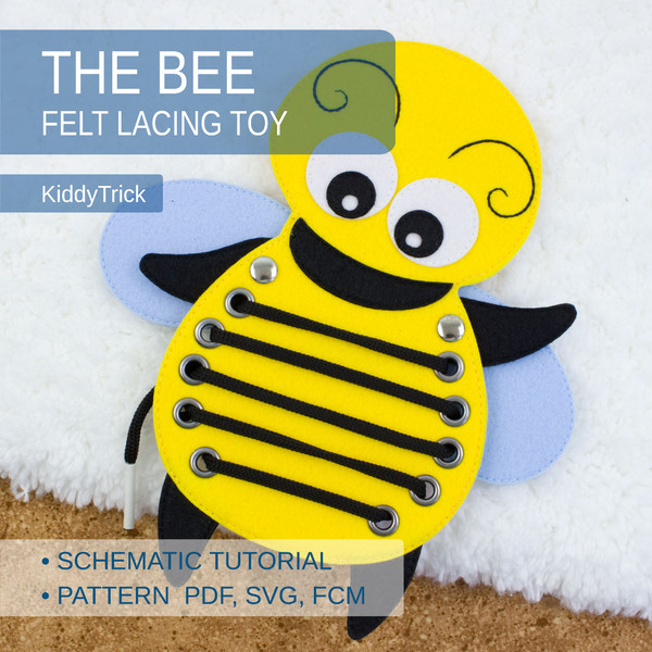 Felt lacing toy Bee.jpg