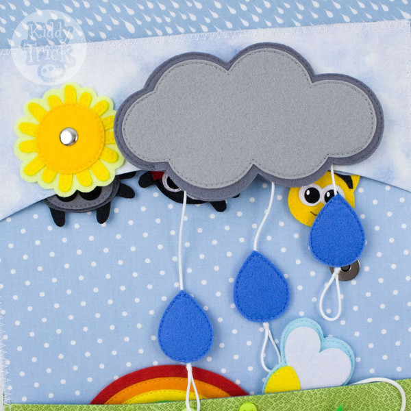 felt game with cloud and rain