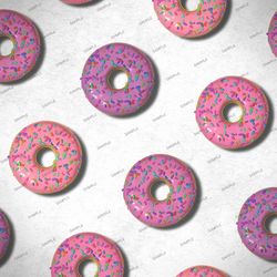 pink frosted donuts 25 seamless tileable repeating pattern