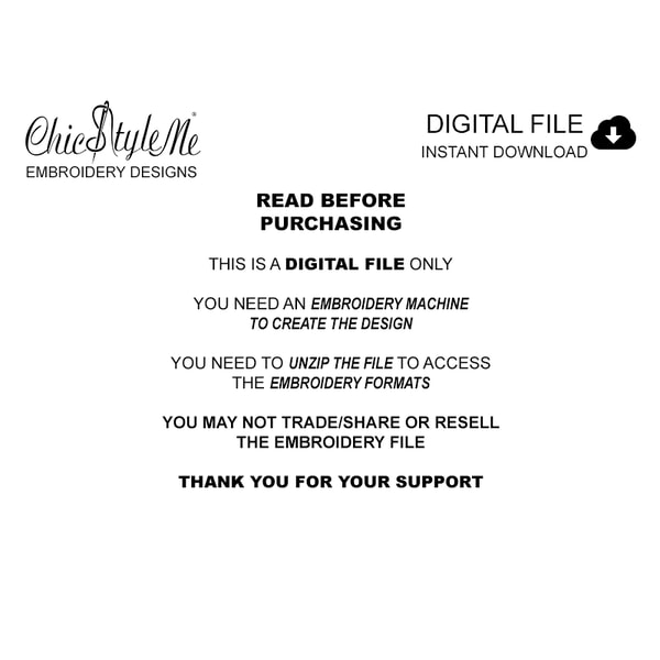 Digital File Embroidery, File Designs DST, Instant Download - Inspire ...