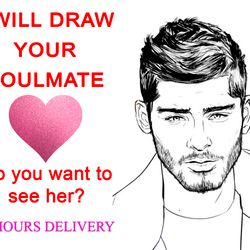 I am a psychic artist. I Will Draw and Describe your Soulmate in 12 Hours, Psychic Drawing & Soulmate Reading.
