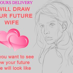 I am a psychic artist. I Will Draw and Describe your Wife in 12 Hours, Psychic Drawing & Wife Reading.