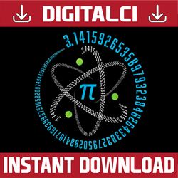 atom pi math science stem 3.14 pi day pi day, funny pi day, math 14th png sublimation