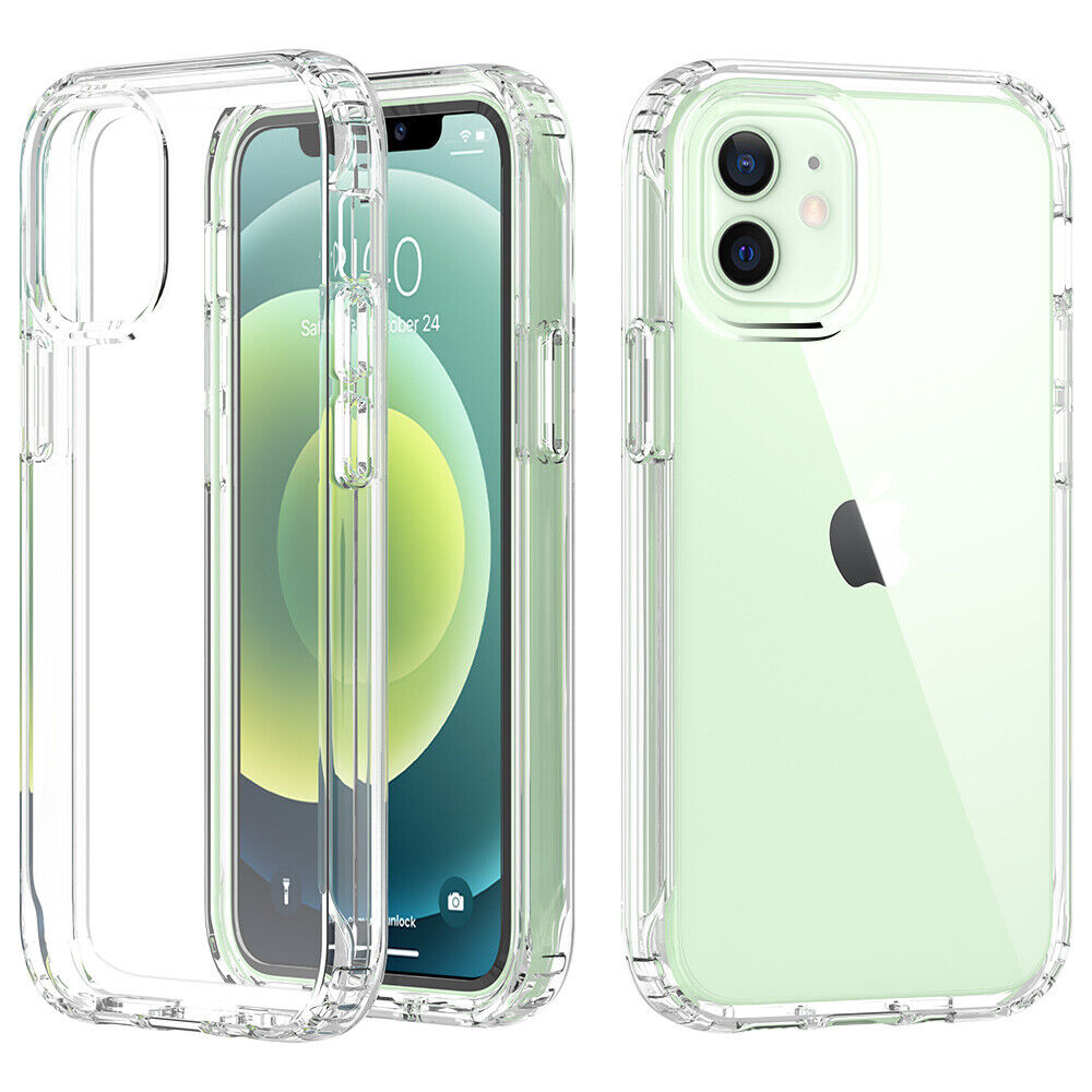 For iPhone 11 12 13 Pro Max Case Shockproof Clear TPU Cover+Full Tempered Glass-14.jpg