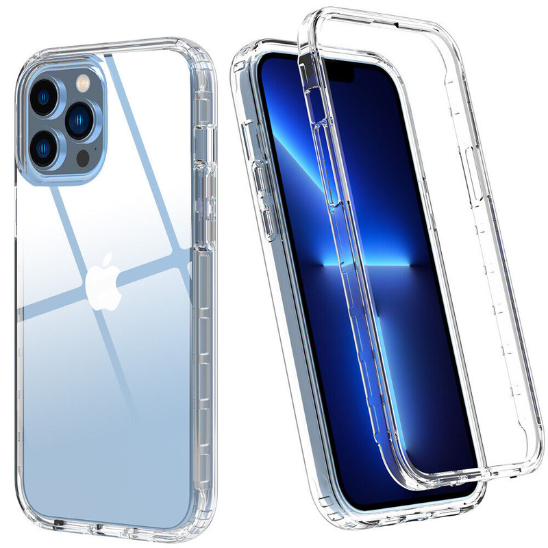 For iPhone 11 12 13 Pro Max Case Shockproof Clear TPU Cover+Full Tempered Glass-4.jpg