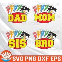 uno svg, uno birthday svg, personalized uno family birthday svg, uno party matching svg, uno game gaming