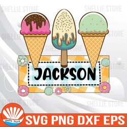 summer popsicle trio boy svg, faux applique png, digital download for sublimation and printables