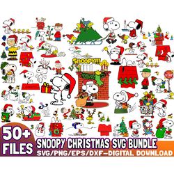 50 files snoopy christmas svg bundle