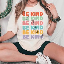 be kind shirt, asl teacher shirt, deaf awareness, deaf mom, asl gift, deaf awareness month, deaf community, sign languag
