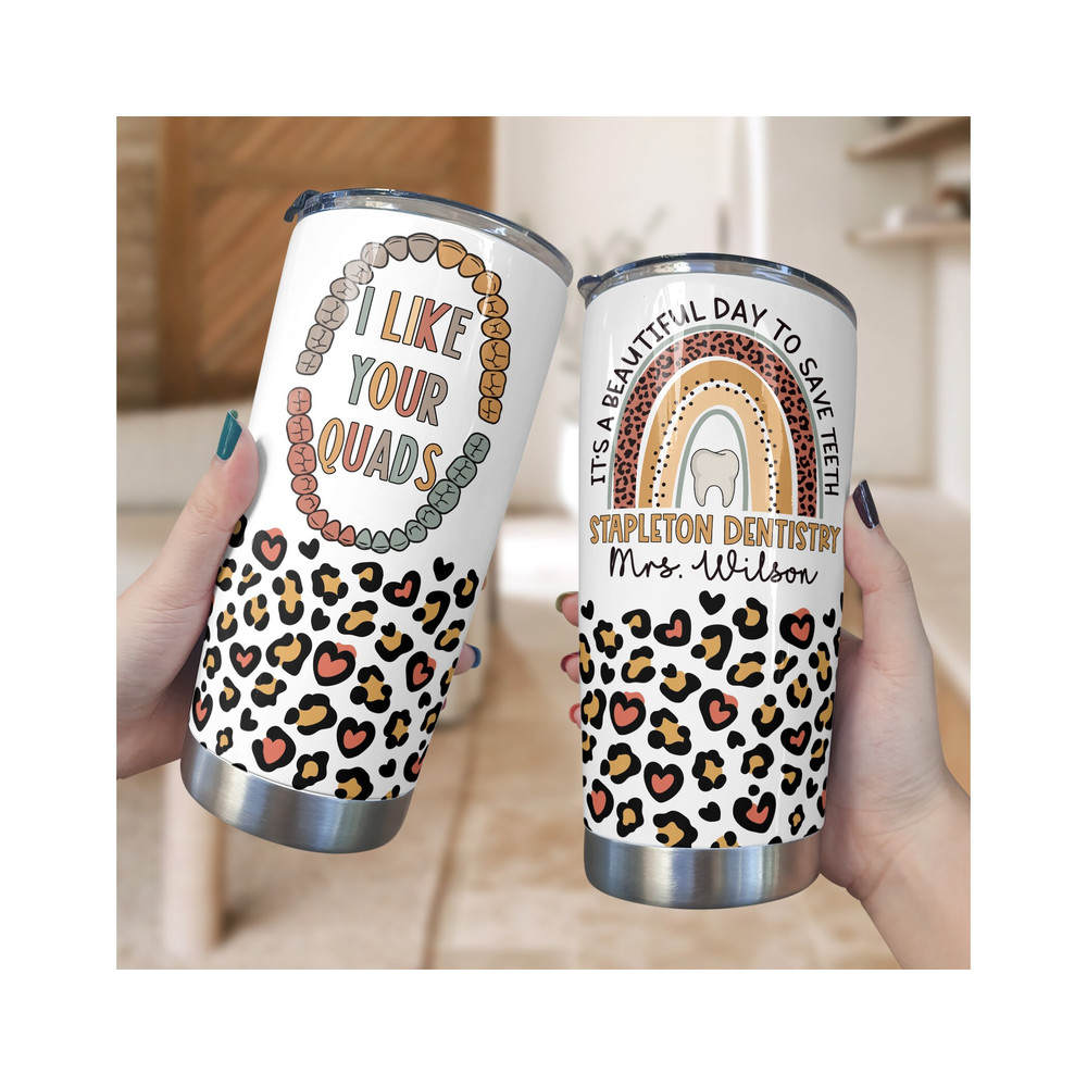 Dentist Personalized Tumbler, Dental Assistant Tumbler, Dental Tumbler, Dentist Appreciation Gift, Dental Hygienist, Orthodontist Tumbler - 1.jpg