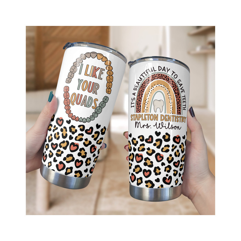 Dentist Personalized Tumbler, Dental Assistant Tumbler, Dental Tumbler, Dentist Appreciation Gift, Dental Hygienist, Orthodontist Tumbler - 1.jpg