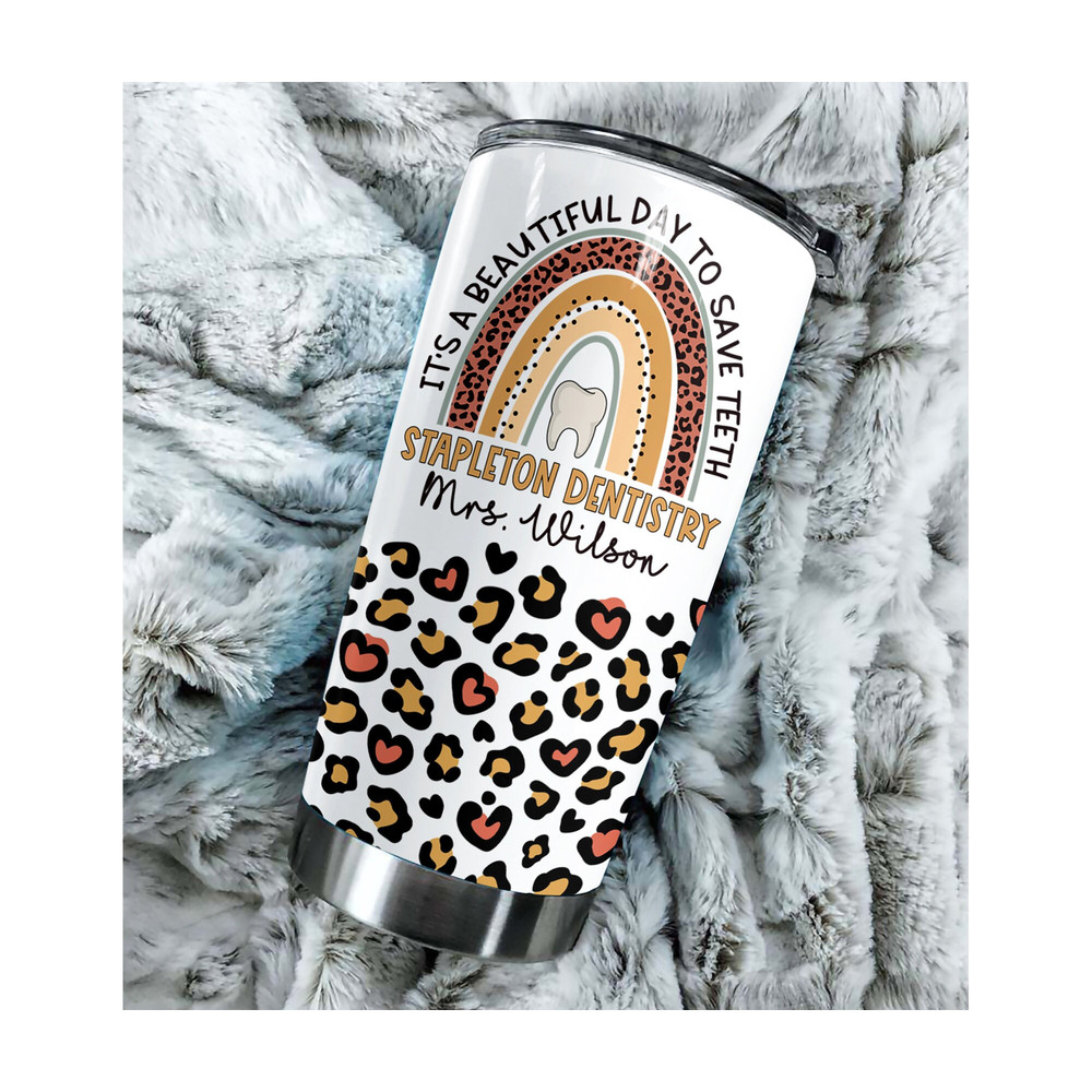 Dentist Personalized Tumbler, Dental Assistant Tumbler, Dental Tumbler, Dentist Appreciation Gift, Dental Hygienist, Orthodontist Tumbler - 3.jpg