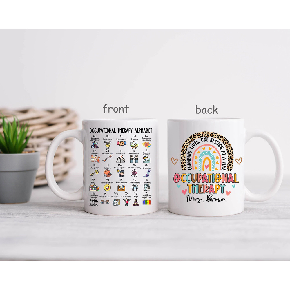 Occupational Therapist Mug Personalized, Occupational Therapy Gift OT OTA, Occupational Therapy Alphabet, Custom Mug Ot Cota Appreciation - 1.jpg