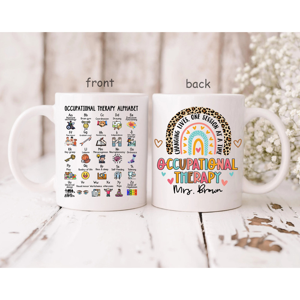 Occupational Therapist Mug Personalized, Occupational Therapy Gift OT OTA, Occupational Therapy Alphabet, Custom Mug Ot Cota Appreciation - 2.jpg