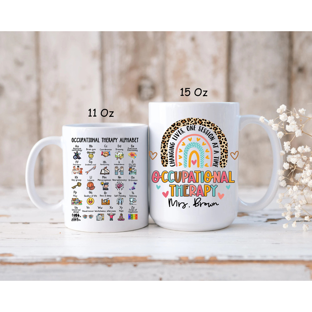 Occupational Therapist Mug Personalized, Occupational Therapy Gift OT OTA, Occupational Therapy Alphabet, Custom Mug Ot Cota Appreciation - 3.jpg