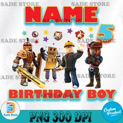 personalised roblox characters birthday card age & name son, grandson, godson, nephew, brother, cousin any age