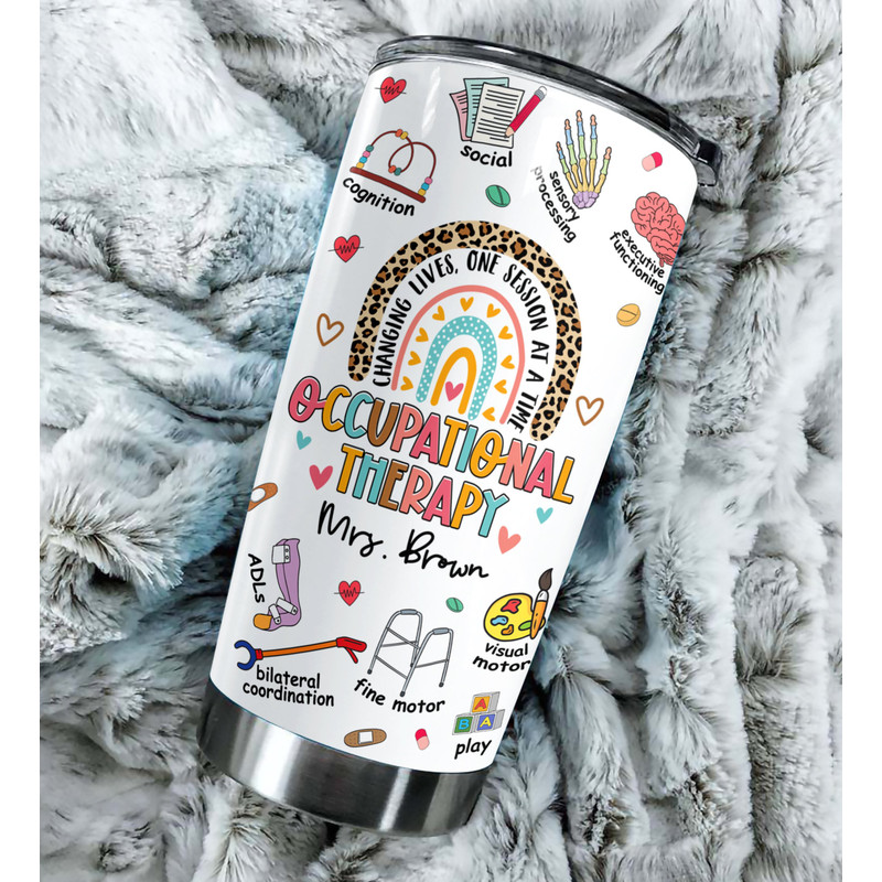 Personalized Occupational Therapist Alphabet Tumbler, OT OTA Tumbler, OT Cup, Occupational Therapy, Custom Tumbler Ot Ota Cota Appreciation - 3.jpg