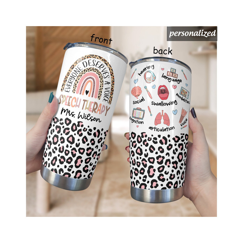 Personalized Speech Therapist Tumbler, SLP Tumbler, Speech Cup, Speech Therapy Drinkware, Custom Tumbler Speech Pathologist Appreciation - 1.jpg