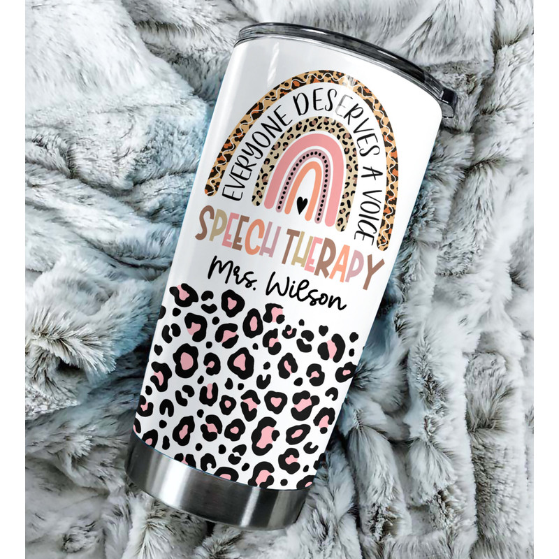 Personalized Speech Therapist Tumbler, SLP Tumbler, Speech Cup, Speech Therapy Drinkware, Custom Tumbler Speech Pathologist Appreciation - 2.jpg