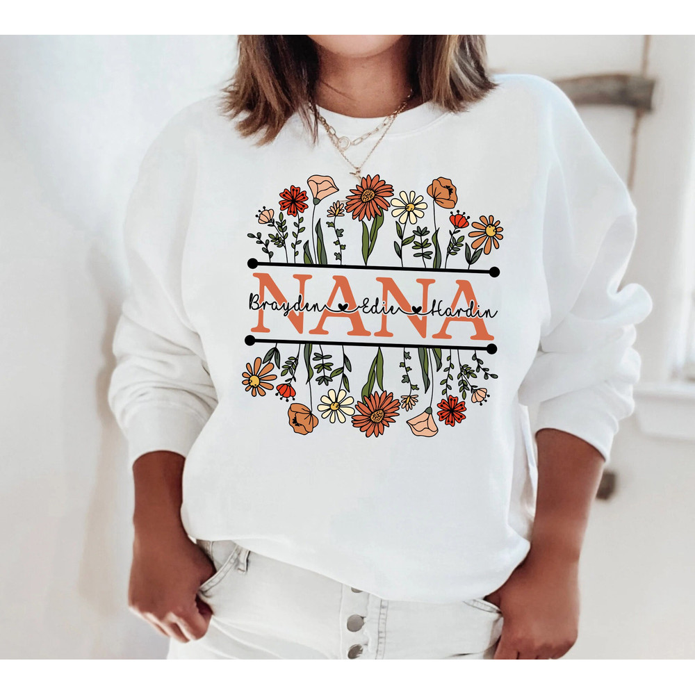 Personalized Wildflowers Mimi And Grandkids Sweatshirt, Grandma Autumn Sweatshirt Custom Kidname, Custom Grandma Sweatshirt With Grandkid - 3.jpg