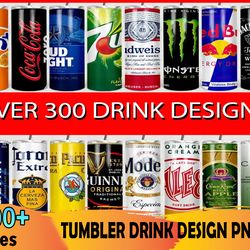 300 Drink Tumbler Bundle Png, Beer Brand Png, Softdrink Tumbler