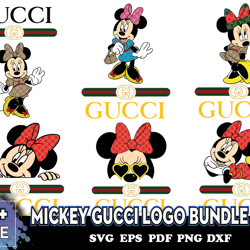 mickey gucci logo bundle svg, mickey svg, gucci vg, gucci logo svg