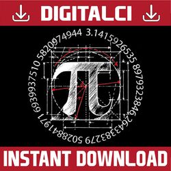 cool vintage retro pi 3.14 math-ematics birth-day pi day, funny pi day, math 14th png sublimation