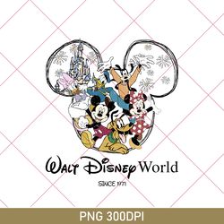 retro mickey and friends disneyworld since 1971 png, disneyworld png, 2023 family vacation png, magic kingdom png 300dpi