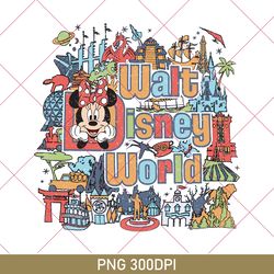 vintage walt disney world minnie png, minnie magic kingdom png, disney family png, disneyworld png, disneyland trip png