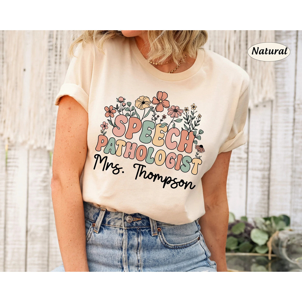 SLP Shirt, Speech Pathologist Custom Shirt, Personalized SLP Speech Therapist Sweatshirt, Speech Assistant SLPA, Speech Language Pathologist - 1.jpg