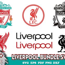 6 files liverpool bundle svg, brand logo svg, liverpool svg