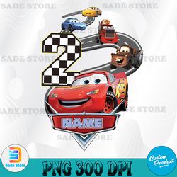 Disney Cars Birthday Png, with Matching Family Png, Boy's McQueen and Mater Birthday Png, McQueen Birthday Png