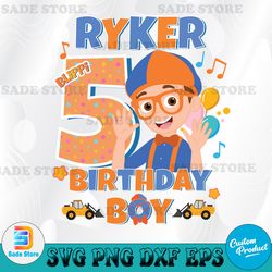 Personalized Blippi Theme Birthday Boy Svg, Blippi Svg, Blippi Birthday Svg, Custom Digital Download