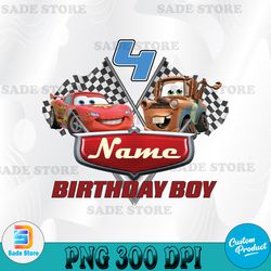 Cars Iron On Transfer Png, Cars Birthday Shirt Iron On Transfer Png, Personalize Printable, Digital File Only