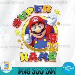 custom super mario birthday shirt, personalize super mario family shirts, super mario birthday party t-shirt