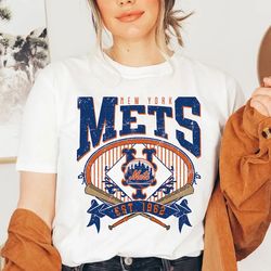 Vintage New York Mets Shirt, New York Baseball Shirt, New York EST 1962 Shirt, Vintage Baseball Fan Shirt