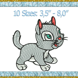Cat Embroidery design Instant Download