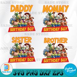 Toy Story Birthday For Family, Custom Birthday Boy Svg, Birthday Gift For Kids Svg, Toy Story Dad Mom Sister Birthday