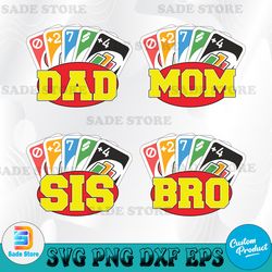Uno Svg, Uno Birthday Svg, Personalized Uno Family Birthday Svg, Uno Party Matching Svg, Uno Game Gaming