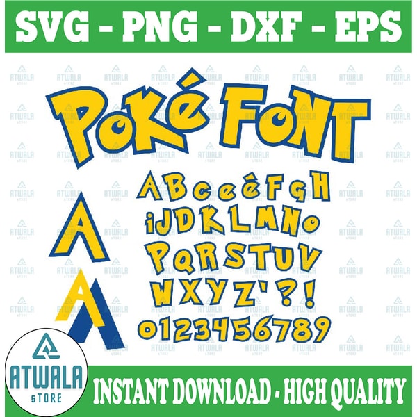 Pokemon Font Svg Layered Cricut , Pokemon Font Svg, Pokemon | Inspire ...