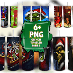 6 files bundle grinch tumbler png part 8, grinch sublimation