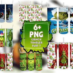 6 files bundle grinch tumbler png part 7, christmas grinch png