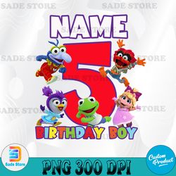 Custom Muppet Babies Birthday Png, Custom Family Birthday Png, Birthday Matching Tee, Birthday Party Outfit Matching