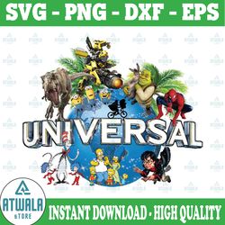 colorful spotlight universal studios singapore florida png, universal studios png digital file, cartoon character png