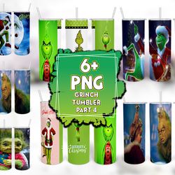 6 files bundle grinch tumbler png part 4, christmas tumbler