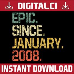 birthday 12 years old - epic since january 2008 png