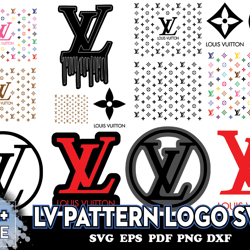 lv pattern logo svg, bundle logo svg, lv pattern svg, lv logo bundle svg
