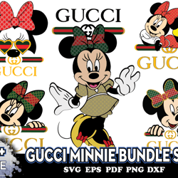 gucci minnie bundle svg, disney minnie svg, minnie gucci svg, gucci logo svg